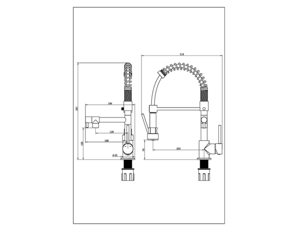 Mitigeur évier pro douchette "Larentia" - Brico Dépôt