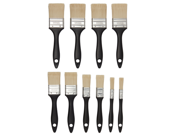 Lot 10 pinceaux plat universel toutes peintures - Brico Dépôt