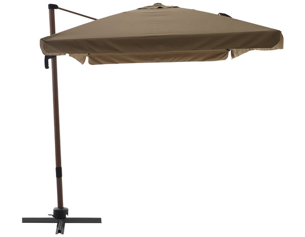 Parasol déporté marron "Asara" L. 200 x l.300 cm - Marque BLOOMA - Brico Dépôt