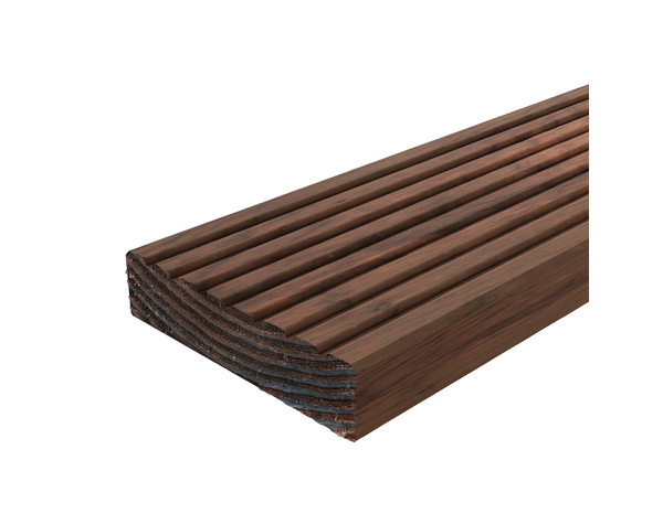 Lame de terrasse "Orkys" épicéa brun L. 3 m x l. 14,5 x EP. 3,4 cm - Marque BLOOMA - Brico Dépôt