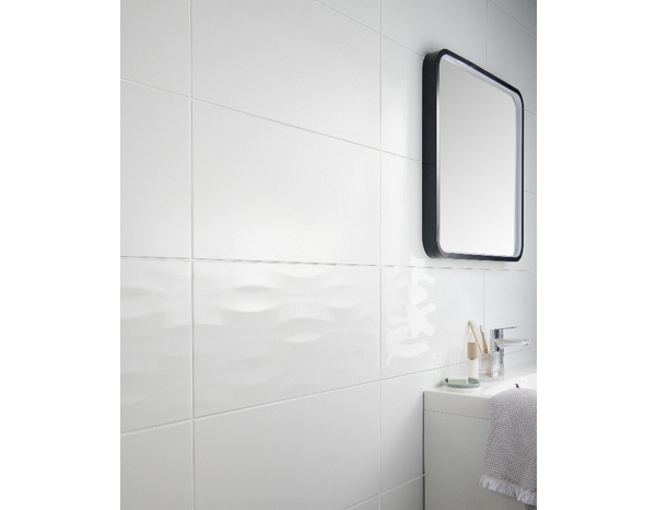 Carrelage mural "Perouso" blanc - l. 30 x L. 60 cm - GoodHome - Brico Dépôt