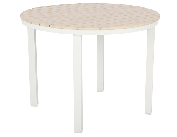 Table en aluminium et plateau contre-plaqué 102 x H. 75 cm "Polywood Azalis" - Marque BLOOMA - Brico Dépôt