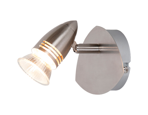 1 Spot GU10 satin chrome - "Abonias" - Cooke and Lewis - Brico Dépôt