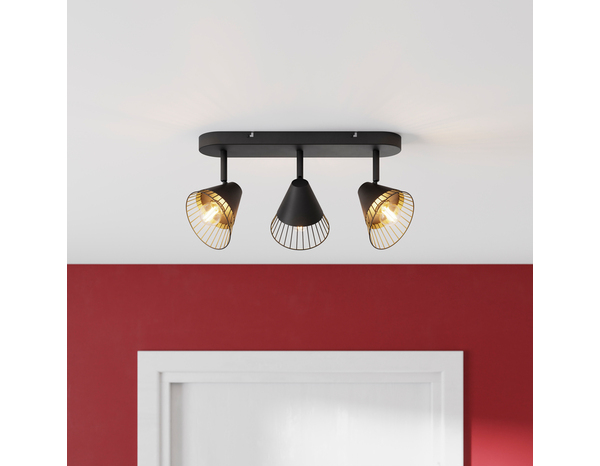 3 Spots E14 noir - "Treville" - Cooke and Lewis - Brico Dépôt