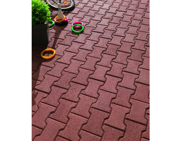 Pavé de jardin rouge - 16,5 x 19,8 x 4,5 cm - Brico Dépôt