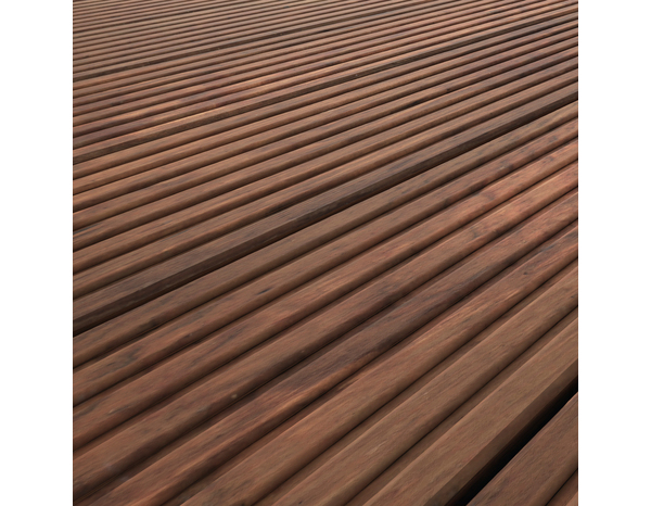 Lame de terrasse "Orkys" épicéa brun L. 3 m x l. 14,5 x EP. 3,4 cm - Marque BLOOMA - Brico Dépôt