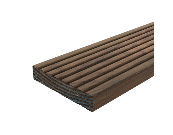 Lame de terrasse "Acera" brun L. 2,4 m x l. 14,4 x EP. 2,7 cm - Brico Dépôt