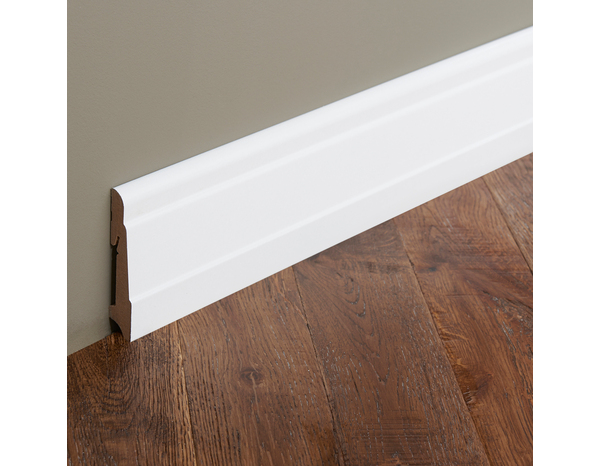 Plinthe moulurée blanche L. 220 cm x l. 100 mm x Ép. 19 mm - GoodHome - Brico Dépôt