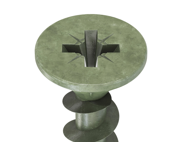 Seau de 500 vis pour terrasse tête fraisée Posidriv 5 x 50 mm acier revêtu - Brenner - Brico Dépôt