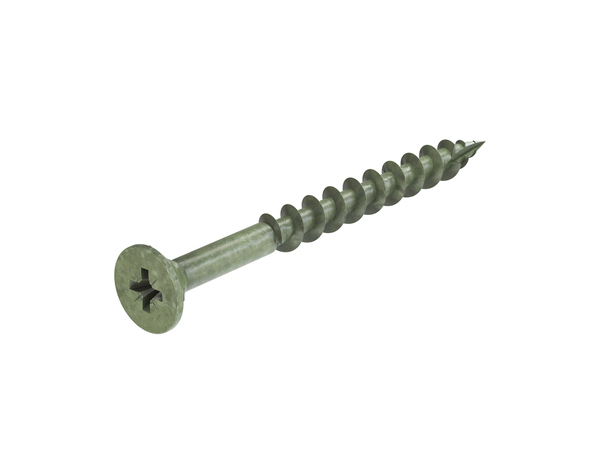 Boite de 2 kg de vis pour terrasse tête fraisée Posidriv 5 x 60 mm acier revêtu - Brenner - Brico Dépôt