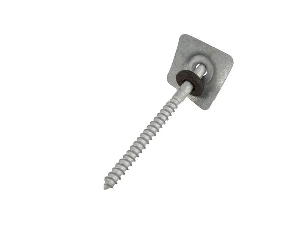 Kit de 25 tirefonds à bourrer 8 x 120 mm acier avec isolants et rondelles - Brenner - Brico Dépôt