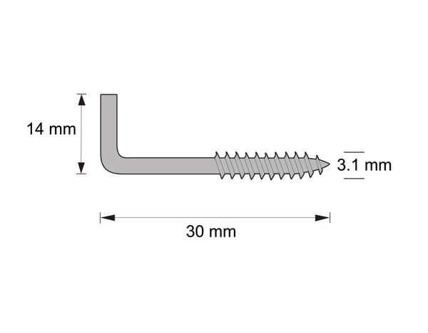 Boite de 2 kg de gonds à visser 3.1 x 30 mm acier - Brenner - Brico Dépôt