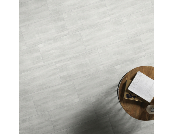 Carrelage de sol intérieur "Vintage Wood" coloris gris blanc -  30,8 x 61,5 cm - Brico Dépôt