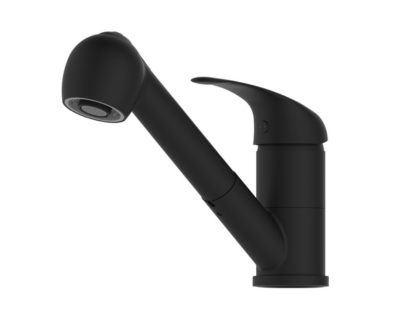 Mitigeur évier de cuisine "Mokau" avec douchette - Graphite mat - Brico Dépôt