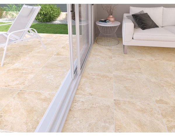 Carrelage de sol intérieur beige "Chambord" - Brico Dépôt