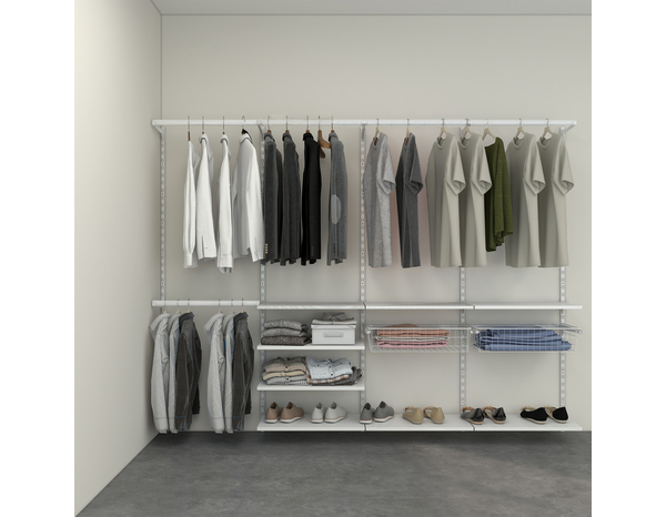 Etagère en métal blanc pour dressing 15 x 66 x 44 cm - Brico Dépôt