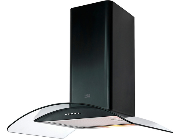 Hotte cheminée incurvée en verre noire - 60 cm - Cooke and Lewis - Brico Dépôt