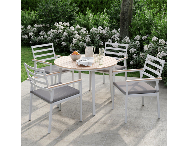 Fauteuil en aluminium "Polywood Azalis" - Marque BLOOMA - Brico Dépôt