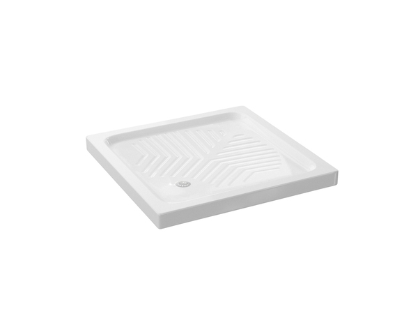 Receveur de douche grès carré 80x80 cm NF blanc "BAHIA" - Brico Dépôt