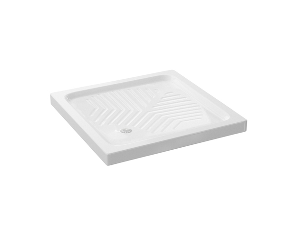 Receveur de douche grès carré 90x90 cm NF blanc "BAHIA" - Brico Dépôt