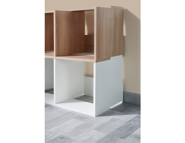 Cube "Brick" 3 cases - Blanc - Brico Dépôt