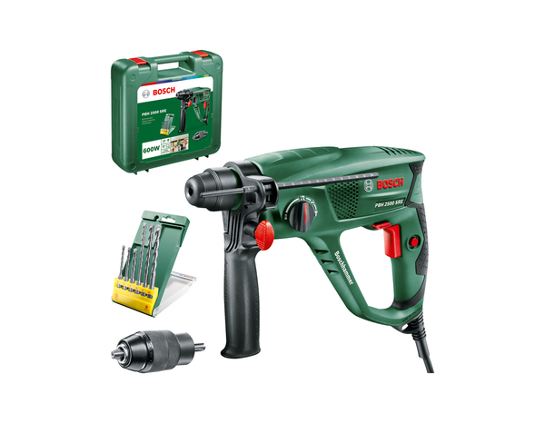 Perforateur 600W 1,9J + 6 forets PBH 2500 SRE - Bosch - Brico Dépôt