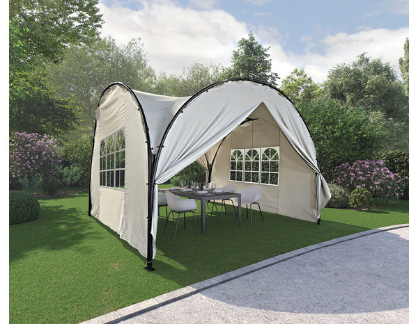 Tonnelle dôme - : L. 3,85 x l. 3,85 x H. 2,60 m - Brico Dépôt