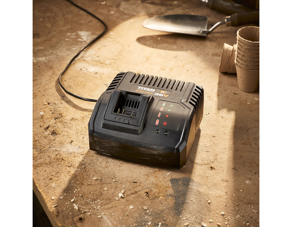 Chargeur rapide pour batterie bitension 36V/18V - Titan - Brico Dépôt