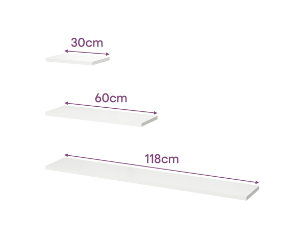 Tablette blanche "Rabella" L. 30 cm x P. 19 cm - ÉP. 18 mm - Cooke and Lewis - Brico Dépôt