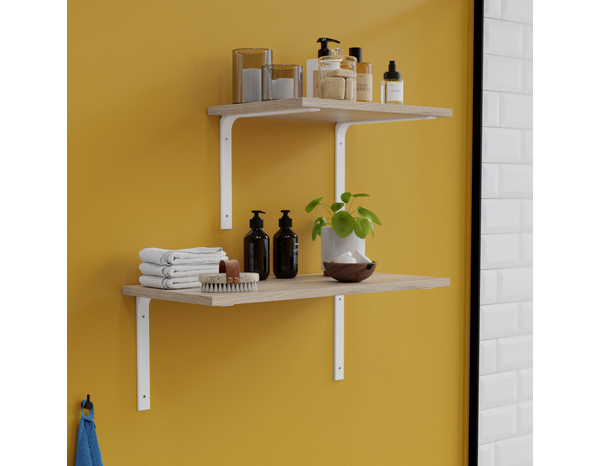 Équerre emboutie blanc "Adelie" P. 300 x H. 250 mm - Cooke and Lewis - Brico Dépôt