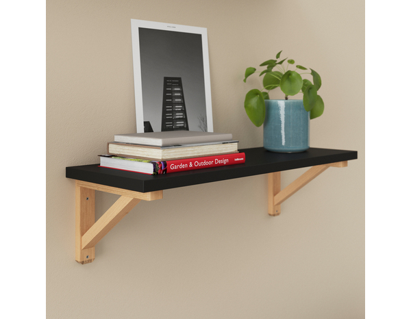 Tablette noire 60 cm x Ep. 18 mm "Rabella" - Cooke and Lewis - Brico Dépôt