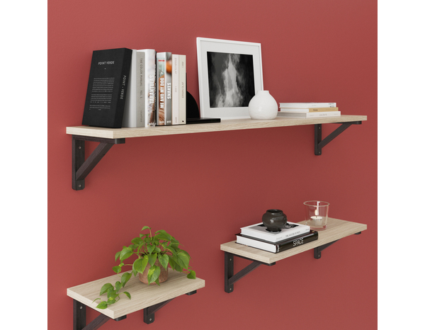 Tablette imitation bois L. 118 x p. 19 cm - Ép. 18 mm "Rabella" - Cooke and Lewis - Brico Dépôt