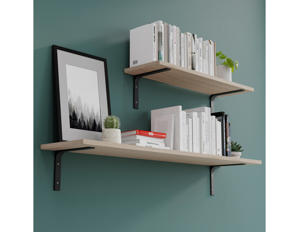 Équerre emboutie noir "Adelie" P. 200 x H. 150 mm - Cooke and Lewis - Brico Dépôt