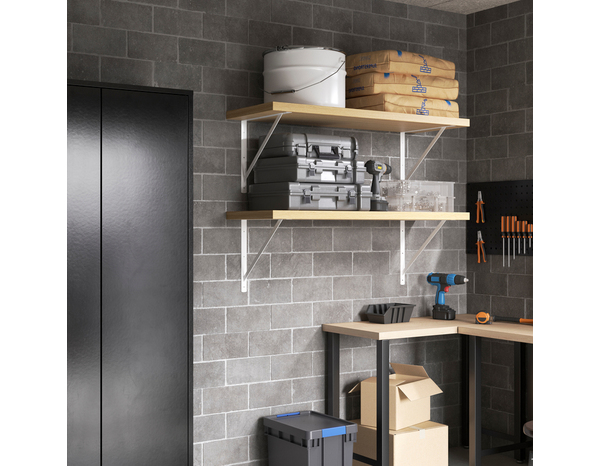 Équerre renforcée blanche "Utim" P. 400 x H. 350 mm - Cooke and Lewis - Brico Dépôt