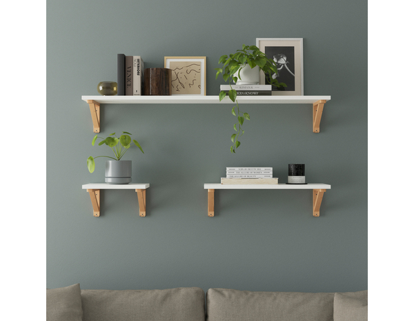 Tablette blanche "Rabella" L. 60 cm x P. 19 cm - ÉP. 18 mm - Cooke and Lewis - Brico Dépôt