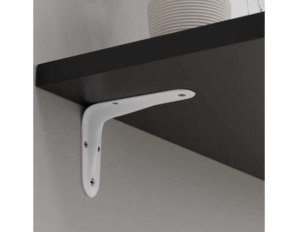 Équerre emboutie blanc P. 75 x H. 100 mm - Brico Dépôt