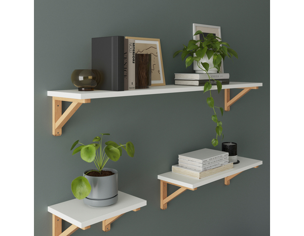 Tablette blanche L. 118 x p. 19 cm - Ép. 18 mm - Cooke and Lewis - Brico Dépôt