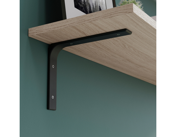 Équerre emboutie noir "Adelie" P. 200 x H. 150 mm - Cooke and Lewis - Brico Dépôt