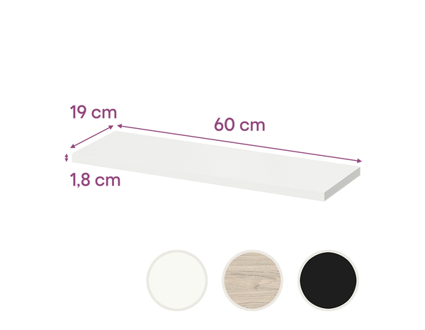 Tablette noire 60 cm x Ep. 18 mm "Rabella" - Cooke and Lewis - Brico Dépôt