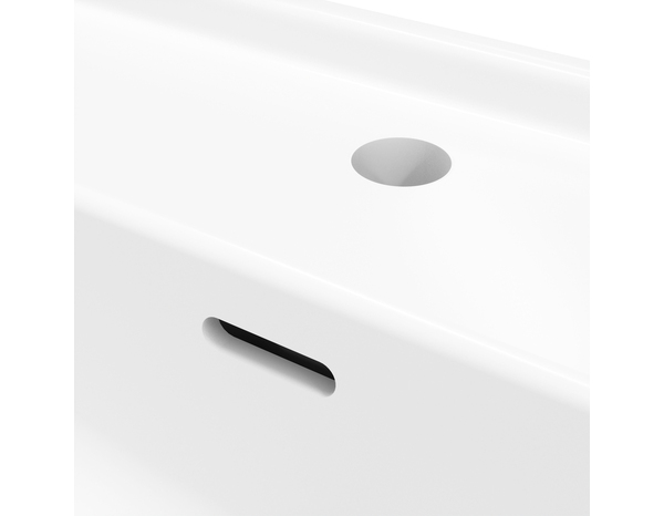 Plan vasque céramique "Aruna" L. 121 x P. 46,7 cm - Brico Dépôt