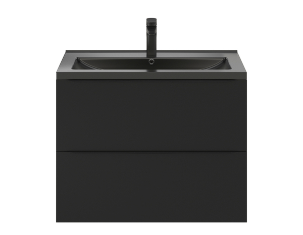 Meuble sous vasque à suspendre noir mat "Idalie"  L. 80 x H. 60 x P. 45 cm - Cooke and Lewis - Brico Dépôt