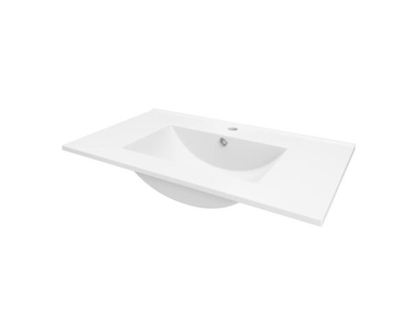 Plan vasque céramique "Aruna" L. 81,5 x P. 46,5 cm - Brico Dépôt