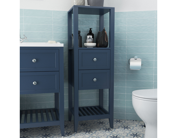 Demi colonne bleu "Perma" L. 40 x H. 120 x P. 36,1 cm - GoodHome - Brico Dépôt