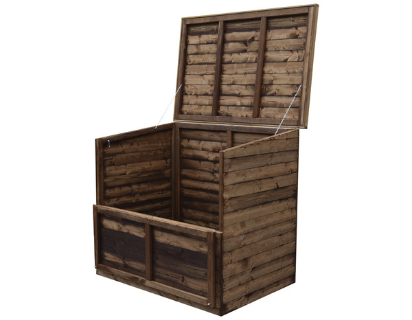 Coffre de rangement extérieur en pin 130 L. - Dim. L. 137 x l. 91 x H. 121 - Brico Dépôt