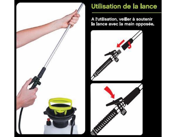 Pulvérisateur 5 L avec lance telescopique de 3M - Brico Dépôt