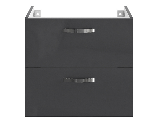 Meuble sous vasque à suspendre gris "Aruna" L. 60 x H. 55 x P. 45 cm - Brico Dépôt