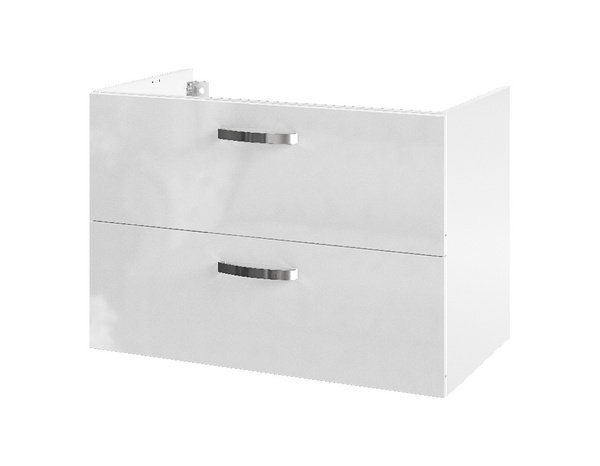 Meuble sous vasque à suspendre blanc "Aruna" L. 80 x H. 55 x P.45 cm - Brico Dépôt