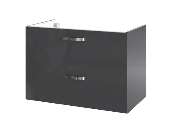 Meuble sous vasque à suspendre gris "Aruna" L. 80 x H. 55 x P. 45 cm - Brico Dépôt