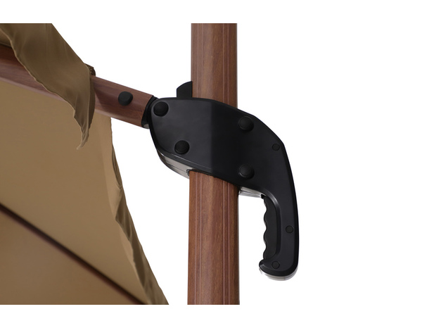 Parasol déporté marron "Asara" L. 200 x l.300 cm - Marque BLOOMA - Brico Dépôt