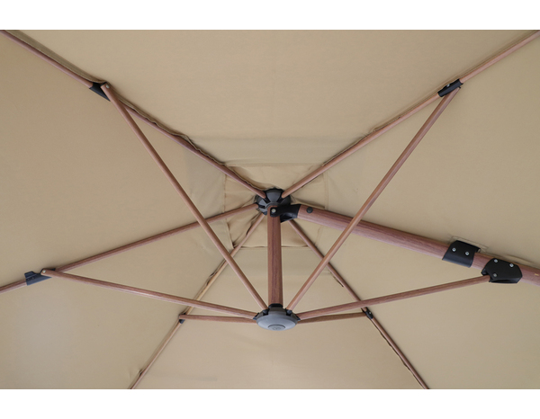 Parasol déporté marron "Asara" L. 200 x l.300 cm - Marque BLOOMA - Brico Dépôt